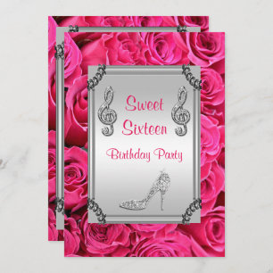 Invitación Nota de la música del diamante, estilete y dulce