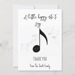 Invitación nota feliz regalo de profesor de música CARD HOLDE