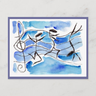 Invitación Nota Musical Bailarines Recital O Party INVITATION