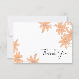 Invitación Notas de agradecimiento a los naranjas Daisies on 