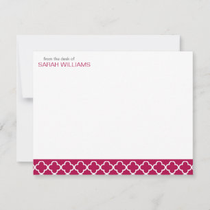 Invitación Notas de agradecimiento de Red Quatrefoil