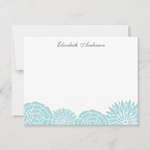Invitación Notas de agradecimiento planas personalizadas Flor