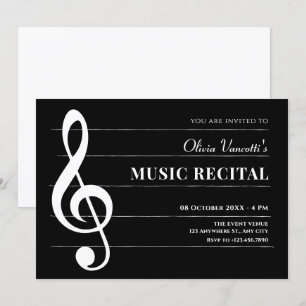 Invitación Notas de música clásica