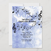 Notas Musicales Sobre Fondo Azul