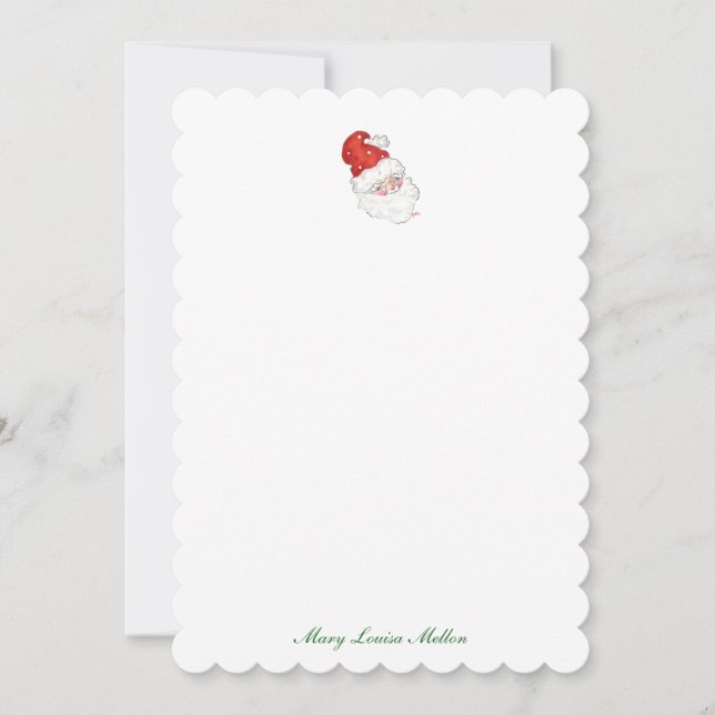 Invitación Notas Santa personalizadas (Anverso)