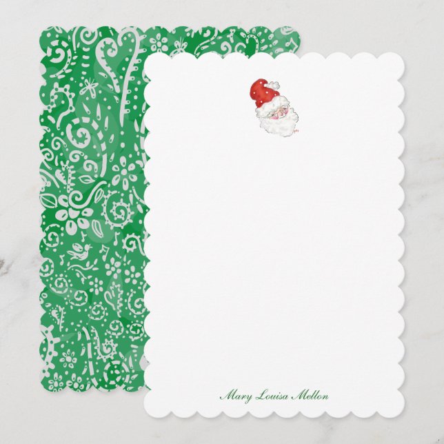 Invitación Notas Santa personalizadas (Anverso / Reverso)