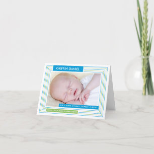 Invitación Notecard de la foto de las rayas B
