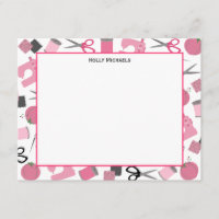 Notecards plano temático de costura