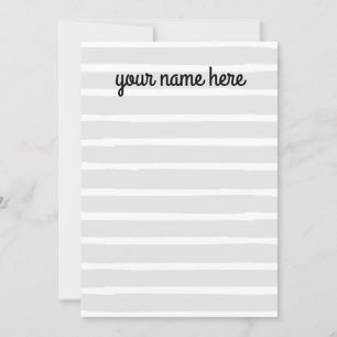 Invitación Notecnos con líneas grises personalizados