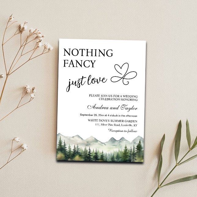 Invitación Nothing Fancy Just Love Casual Wedding (Subido por el creador)