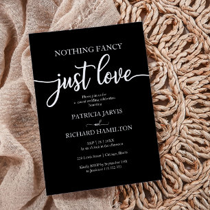 Invitación Nothing Fancy Just Love Casual Wedding Invitation