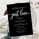 Invitación Nothing Fancy Just Love Casual Wedding Invitation<br><div class="desc">Nothing Fancy Just Love Casual Wedding Invitation</div>
