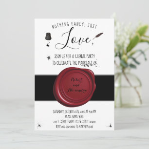 Invitación Nothing Fancy Just Love Elopement Pluma y Tintero