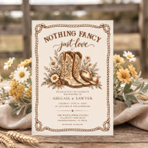 Nothing Fancy Just Love Rustic Western Wedding