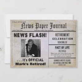 INVITACIÓN NOTICIAS DE RETIREMENT FLASH INVITE -FOTO Y NOMBRE