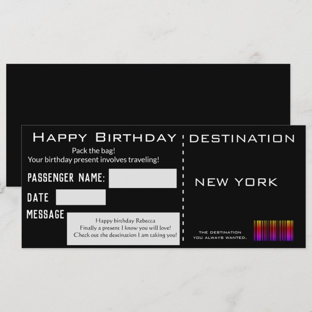 Invitación Noticiero moderno estilo actual Cumpleaños (Anverso / Reverso)