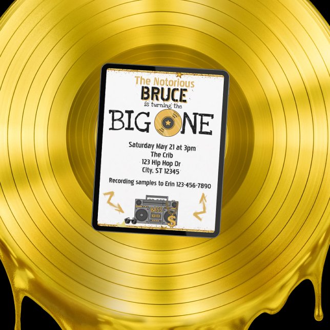 Invitación Notorious Big One Hip Hop 1st Birthday (Subido por el creador)