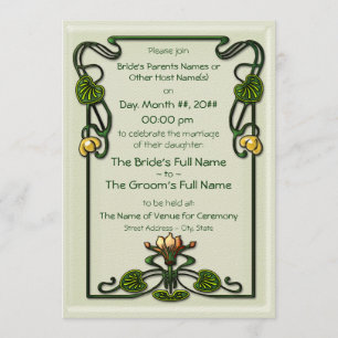 Invitación Nouveau Lilies (Invitación a la boda)