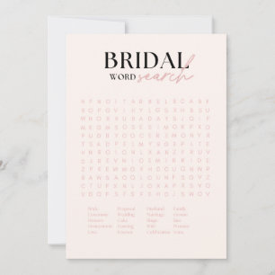 Invitación Nova Bridal Shower Word Search
