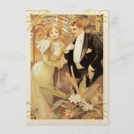Invitación Noveau novia y novio
