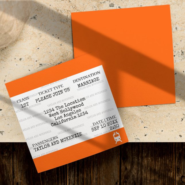 Invitación Novedad Boda británico de trenes personalizado (Novelty Personalized British Train Wedding Invitations from Ricaso. Trainspotter / Rail fans ideas)