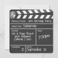 Novedad Cine Personalizado Clapperboard Cumpleaños