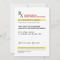 Novedad divertida Rx Receta Licenciatura de enferm