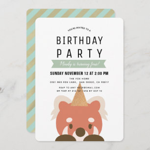 Invitación Novedades de los Pandas Rojos