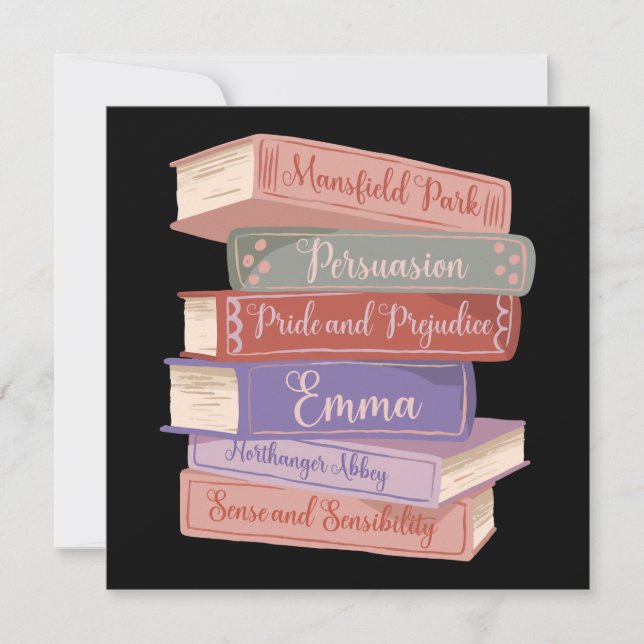 Invitación Novelas de Jane Austen V (Anverso)