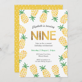 Invitación Novena de piña tropical
