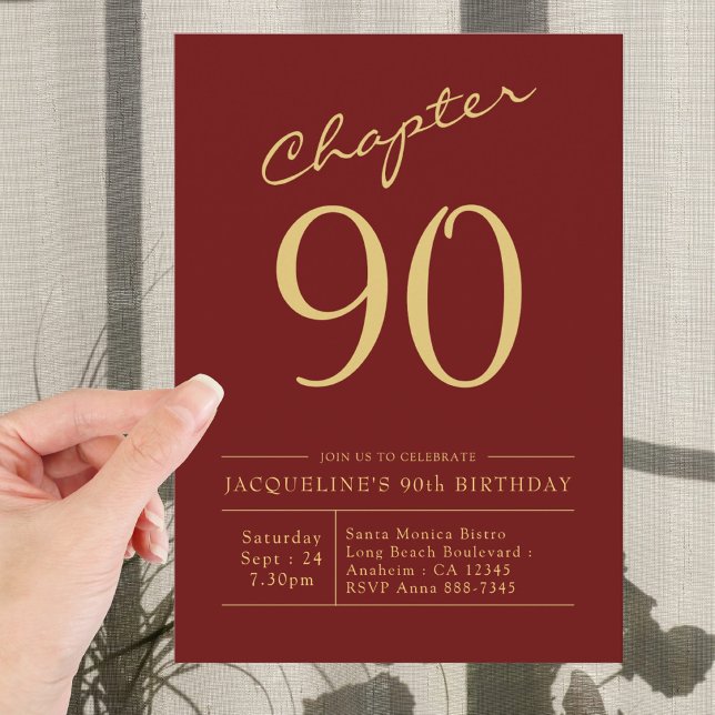 Invitación Novena Fiesta de Cumpleaños del Oro Rojo 90 (Subido por el creador)