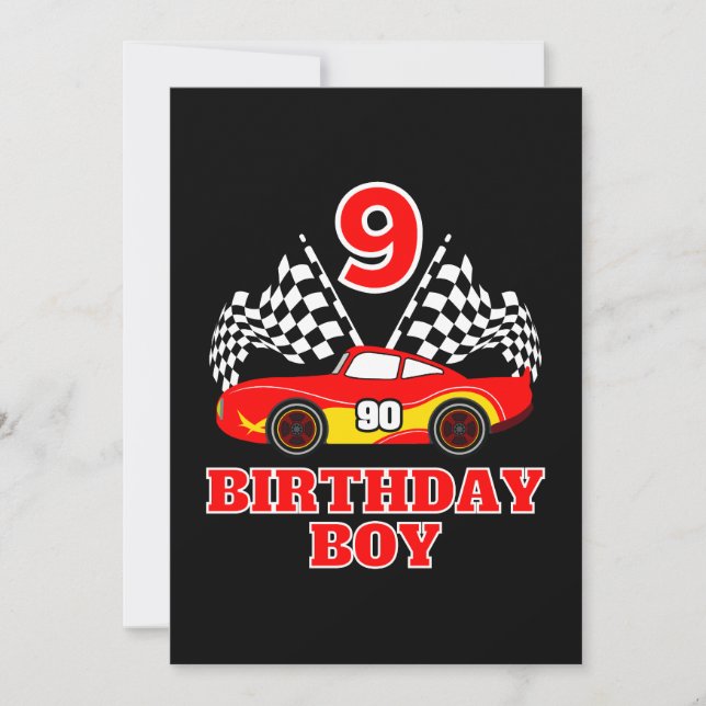 Invitación Noveno cumpleaños (Anverso)