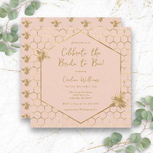 Invitación Novia a bebe elegante ducha de novias Rubor rosada