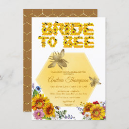 Invitación Novia a Bee | Ducha acuarela floral para novias