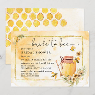 Invitación Novia A Bee Honeybee Ducha De Novias Florales