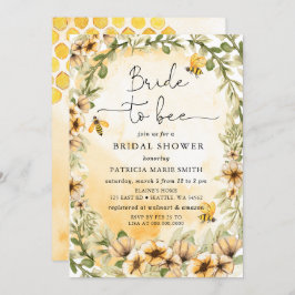 Invitación Novia A Bee Honeybee Ducha De Novias Florales