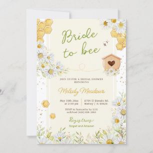 Invitación Novia a miel de abejorro Bumblebee ducha de novia
