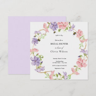 Invitación novia a ser verde, elegante ducha de novia
