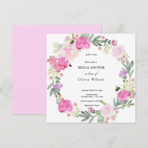 Invitación novia a ser verde, elegante ducha de novia