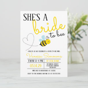 Invitación Novia amarilla a ducha nupcial