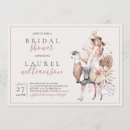 Invitación Novia boho y ducha formal de novia llamada