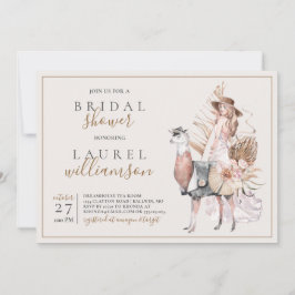 Invitación Novia boho y ducha marcial marital de llamada