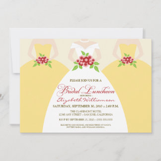 Invitación Novia & Bridesmaids Nodal Luncheon Invito:amarillo