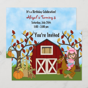 Invitación Novia, caballo y bovino de otoño