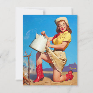 Invitación Novia con alfiler de café