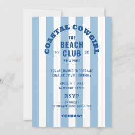 Invitación Novia costera The Beach Club 30 cumpleaños Fiesta