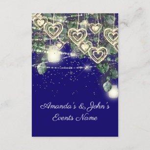 Invitación Novia de Boda Rústico Madera Oro Azul Real