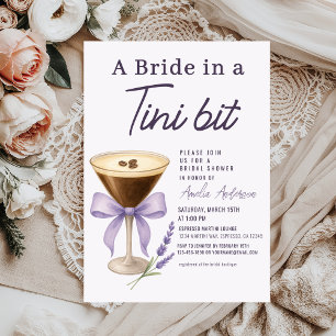 Invitación Novia de Espresso Martini en una pequeña ducha nup