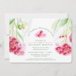 Invitación Novia de eucalipto rojo acuarela Primera fiesta de