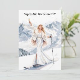 Invitación Novia de fin de semana de soltera de esquí en las 